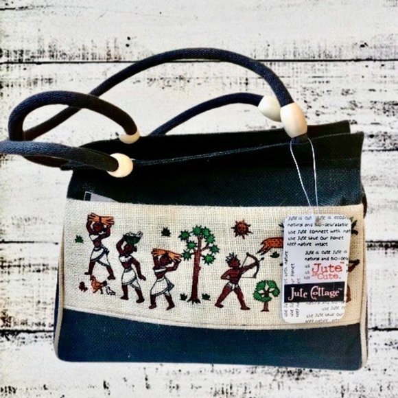 Jute Cottage Shoulder Handbag Eco-Friendly NEW - Picture 6 of 15